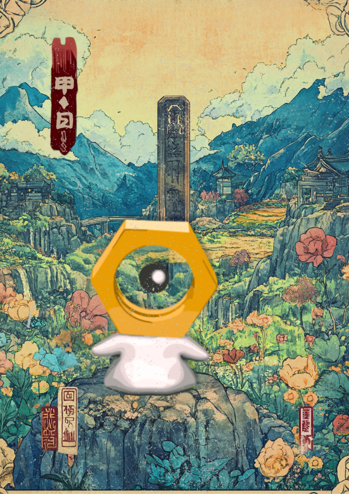 Meltan Print: Japanese Style Legendary Pokemon Inspired Anime Artwork, Pokemon TCG Meltan