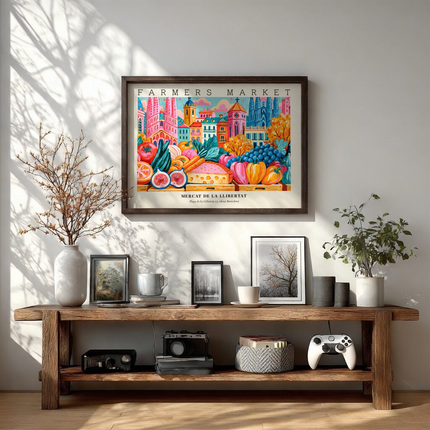Farmers Market Poster - Mercat de la Llibertat Barcelona
