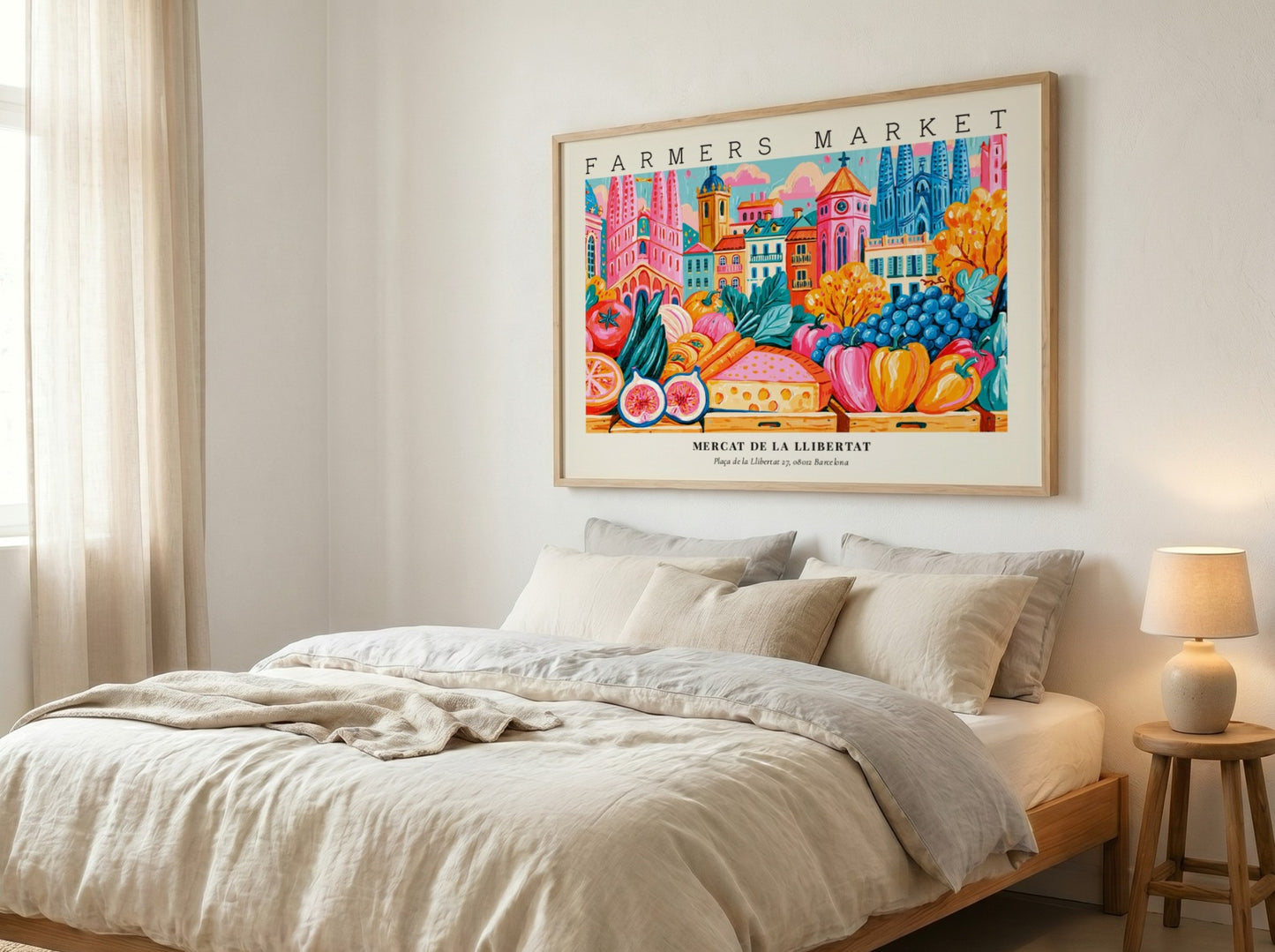 Farmers Market Poster - Mercat de la Llibertat Barcelona