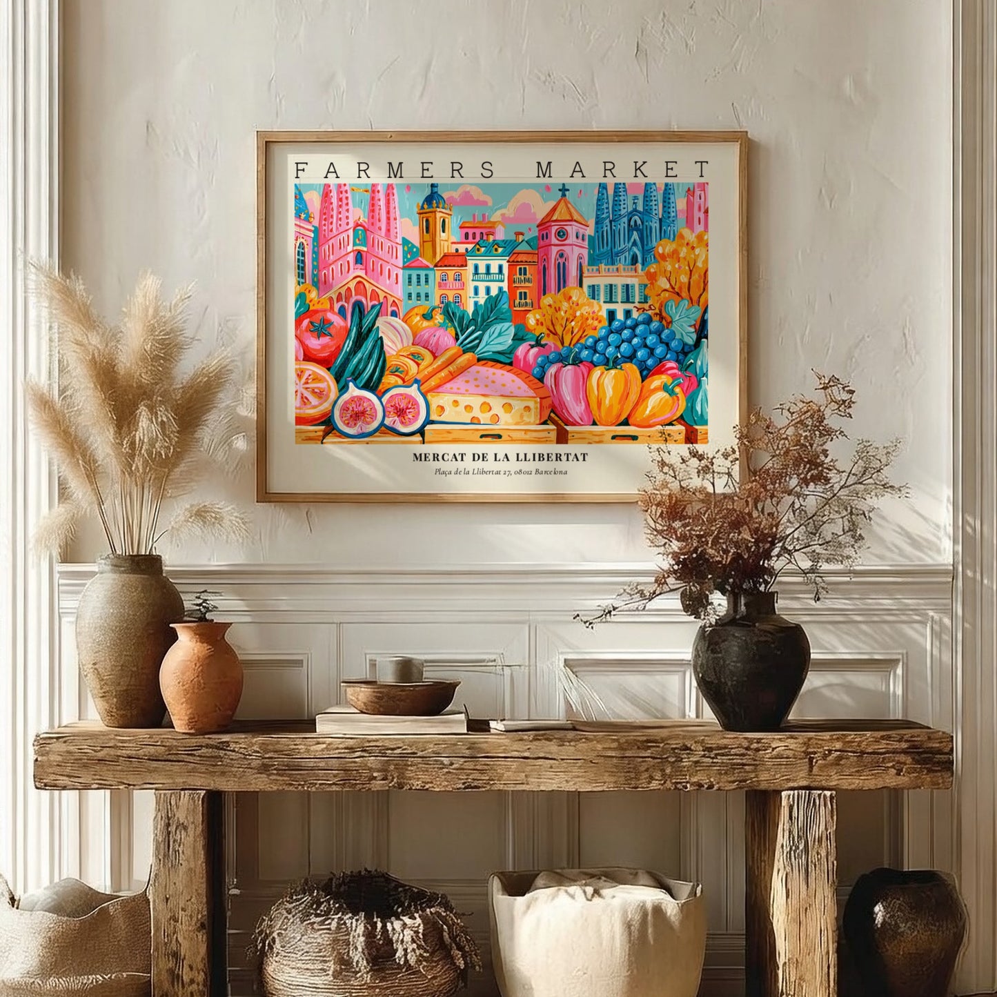 Farmers Market Poster - Mercat de la Llibertat Barcelona