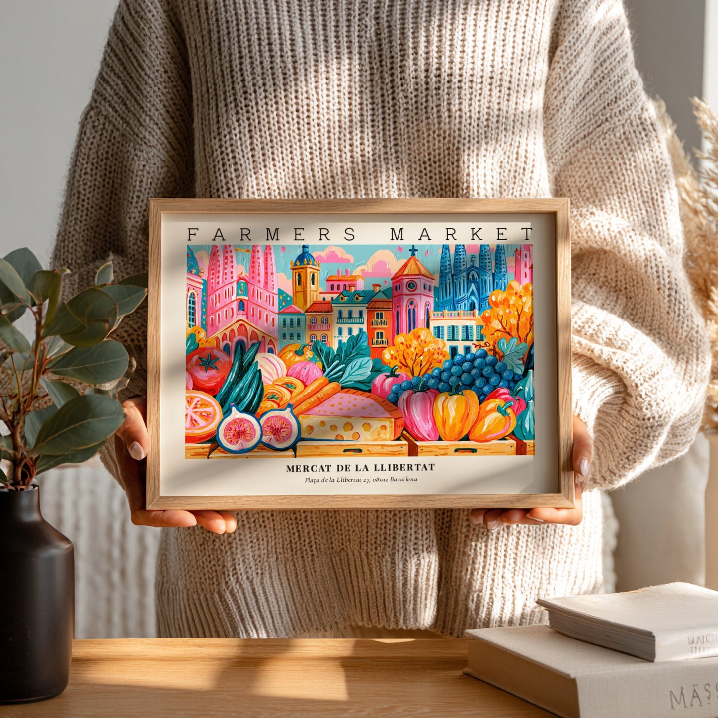 Farmers Market Poster - Mercat de la Llibertat Barcelona