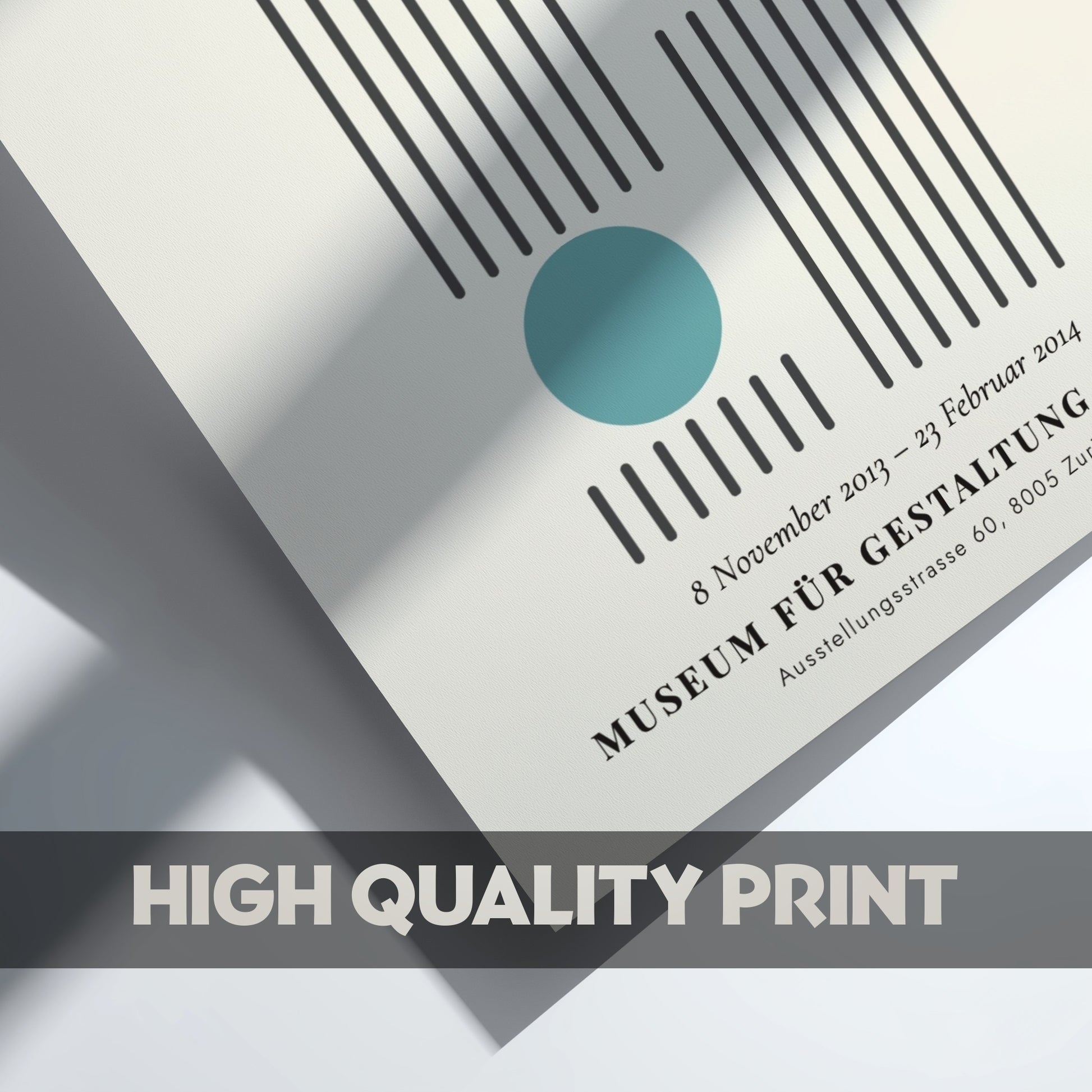 Bauhaus poster featuring a metal workshop design with geometric shapes and soothing colors