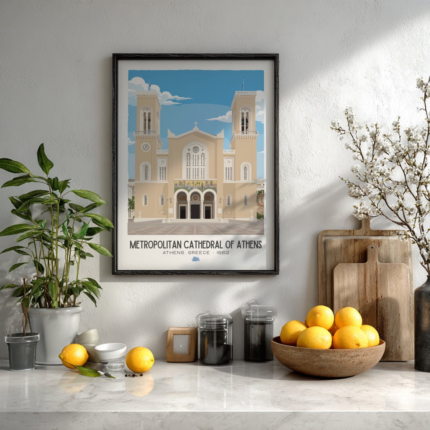 Metropolitan Cathedral of Athens Art - The Byzantine Revival Wall Print