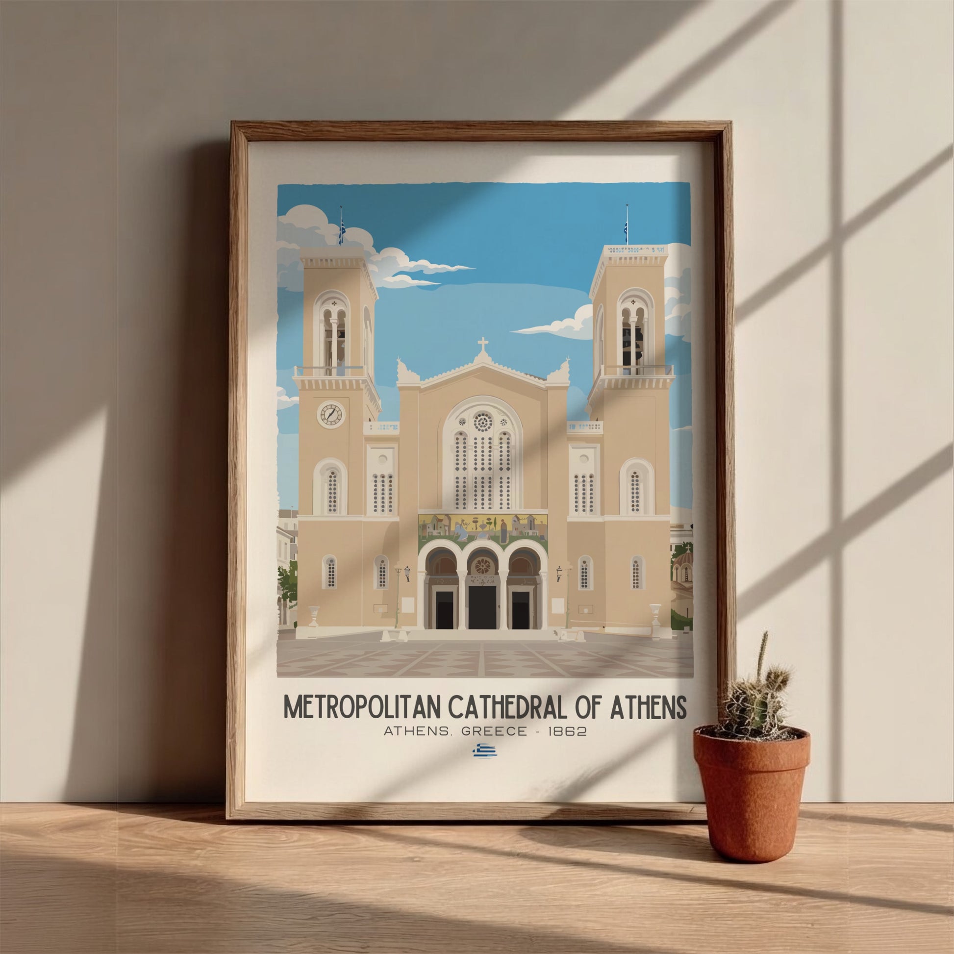 Metropolitan Cathedral of Athens Art - The Byzantine Revival Wall Print