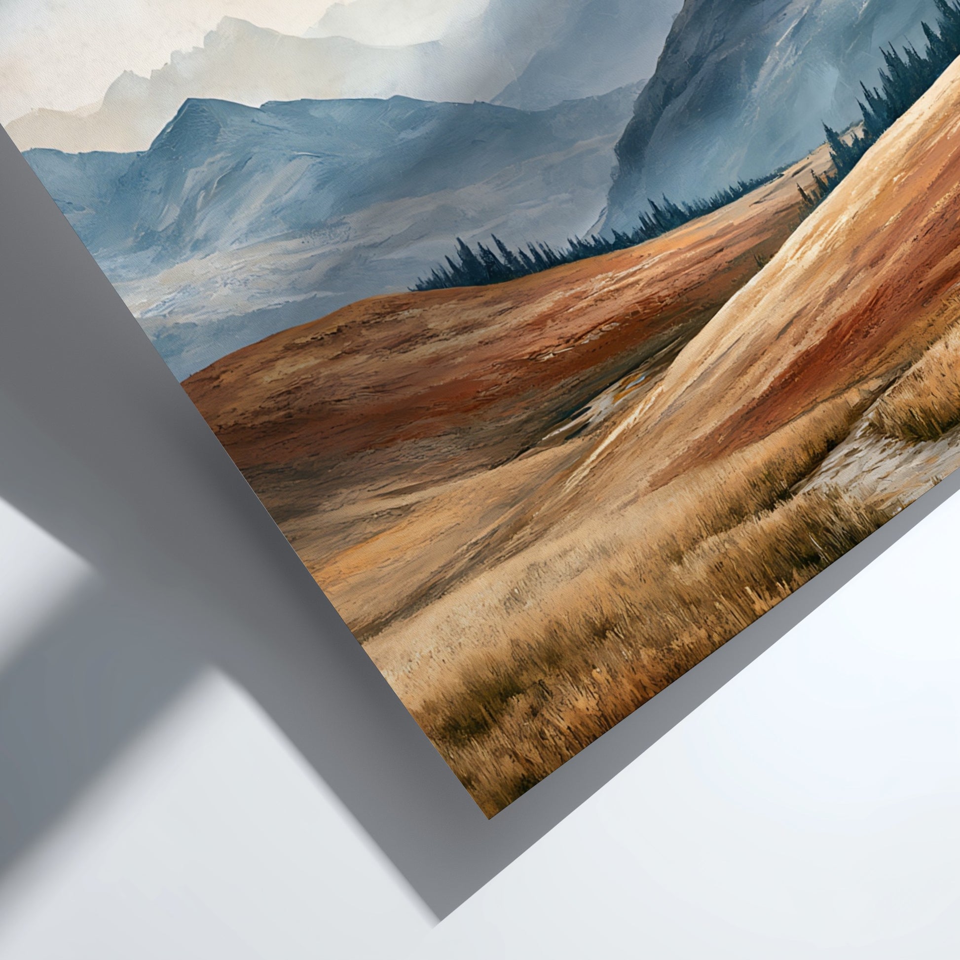 Poster displaying rolling mountain landscape with golden grass and Micah 6:8 scripture text overlay