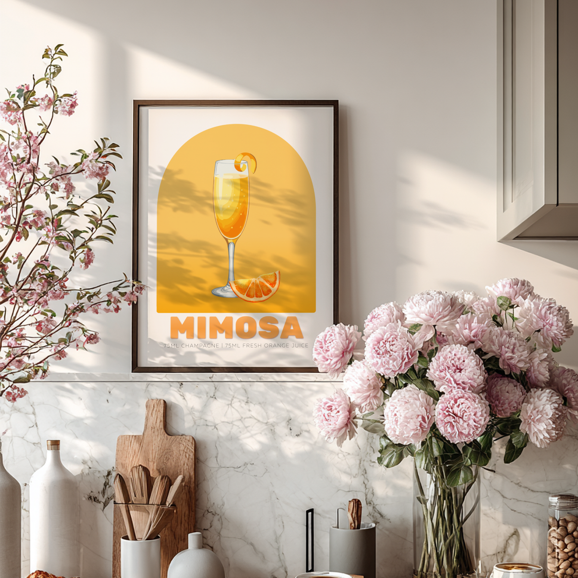Mimosa Cocktail Poster - Drinks Wall Art