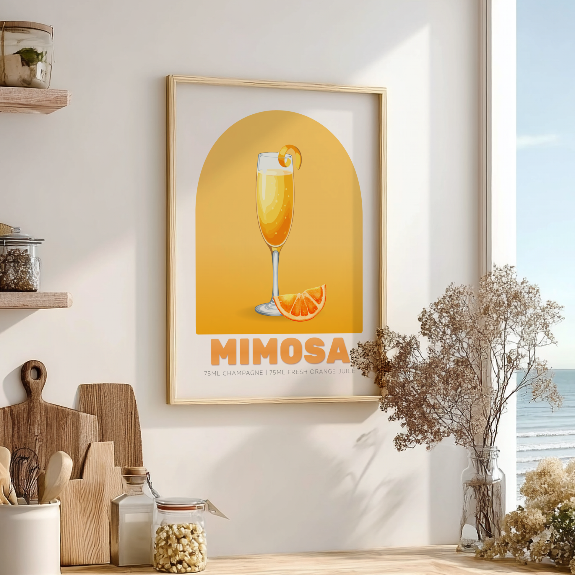 Mimosa Cocktail Poster - Drinks Wall Art