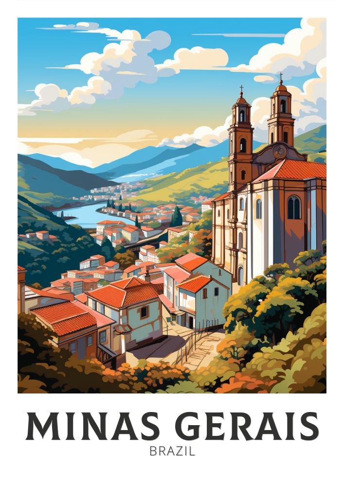 South America MINAS GERAIS PRINT - TRAVEL POSTER