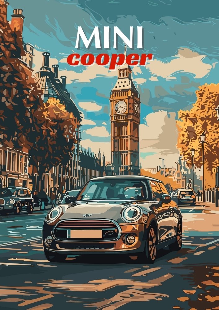 Affiche Mini Cooper des années 2000