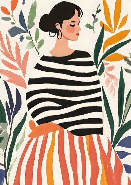 Couture Lines Modern Art - The High-Fashion Illustration Wall Print