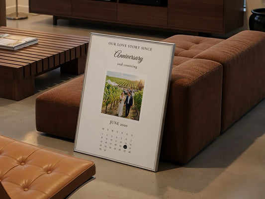 Personalised Anniversary Photo & Calendar Poster