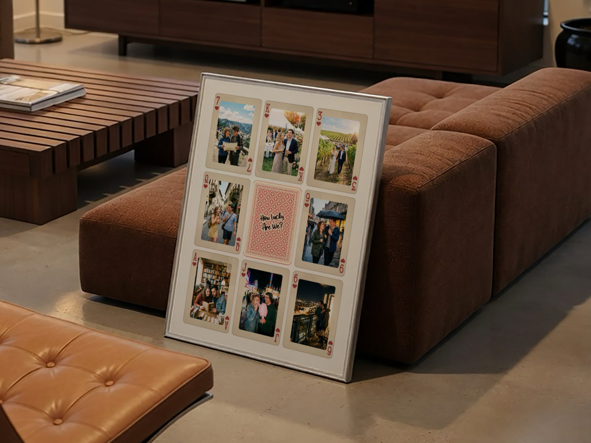 Personalised Couples Playing Card Poster
