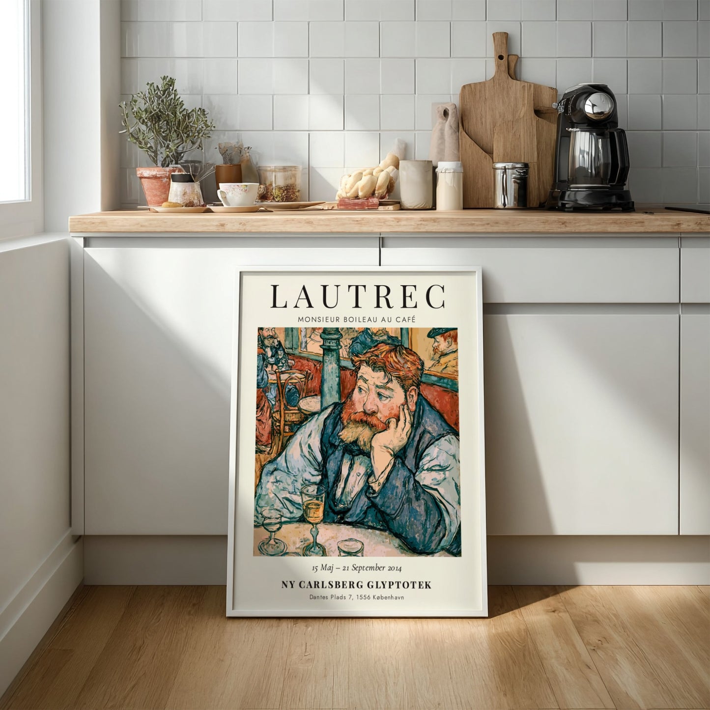 Monsieur Boileau au Café poster featuring Toulouse-Lautrec's vibrant colors and expressive style, perfect for
