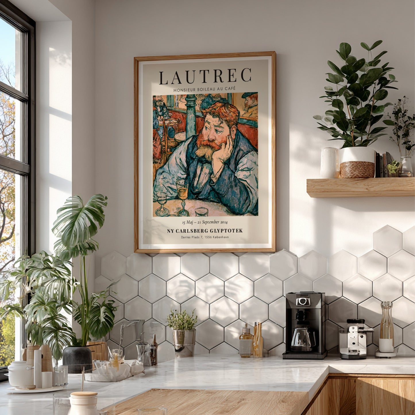 Monsieur Boileau au Café poster featuring Toulouse-Lautrec's vibrant colors and expressive style, perfect for