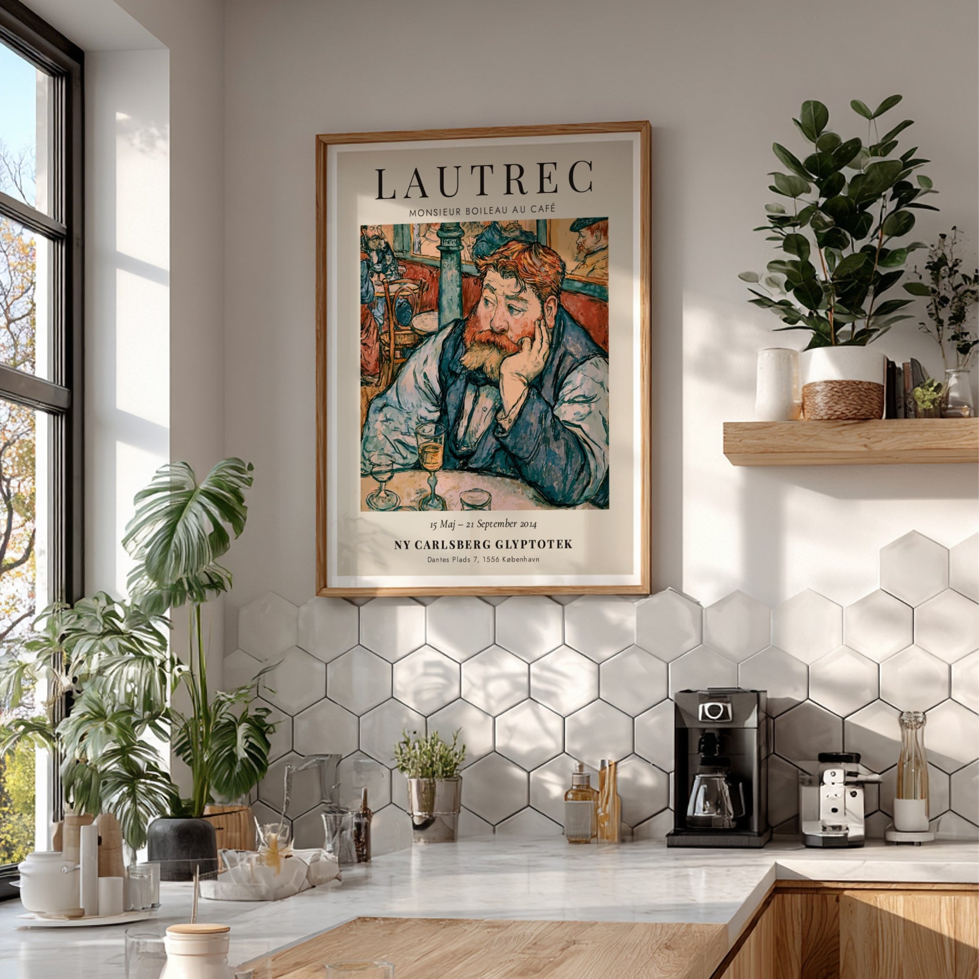 Monsieur Boileau au Café poster featuring Toulouse-Lautrec's vibrant colors and expressive style, perfect for