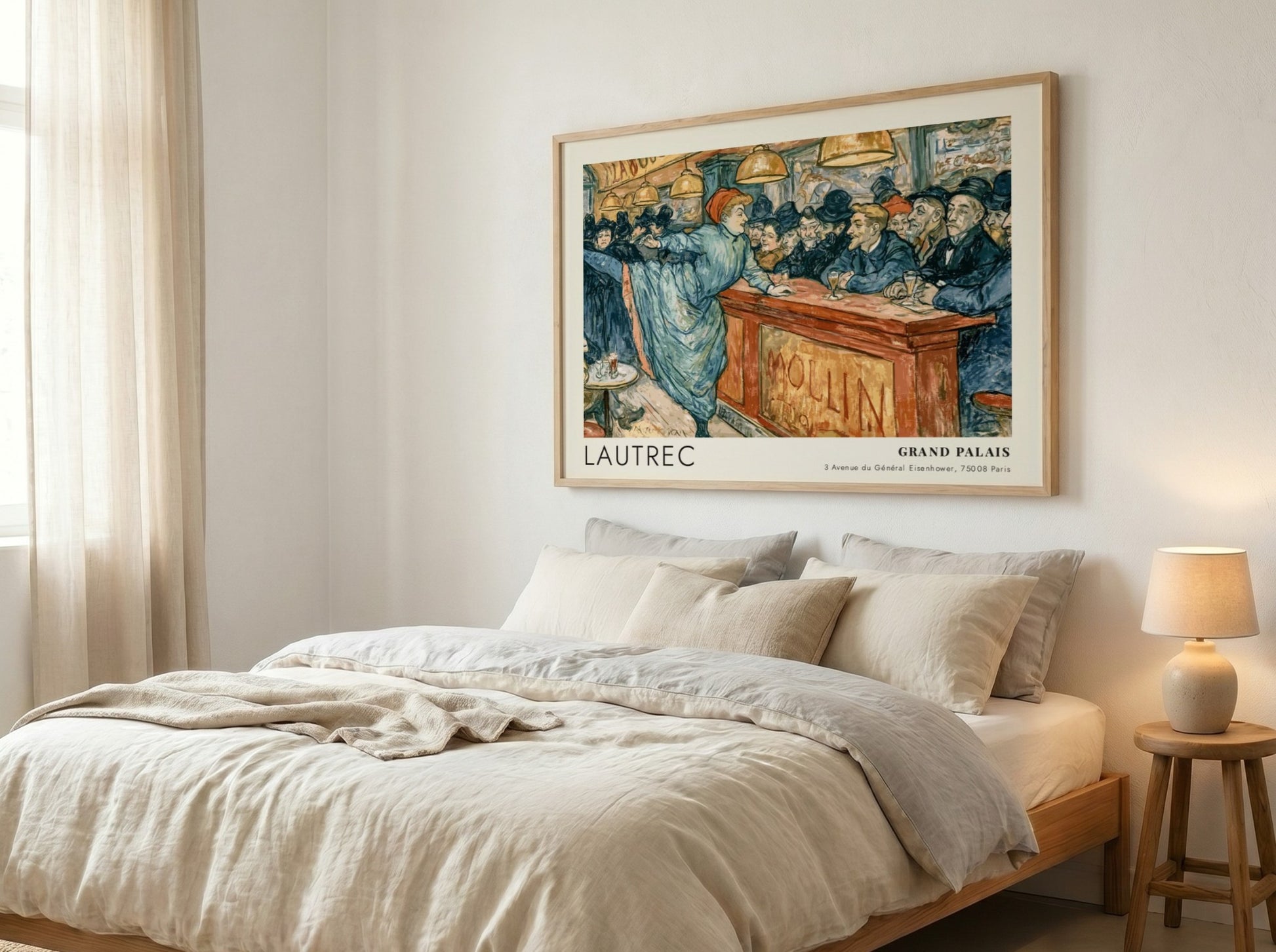 Wall art poster of Lautrec La Goulue Moulin Rouge scene at Grand Palais exhibition