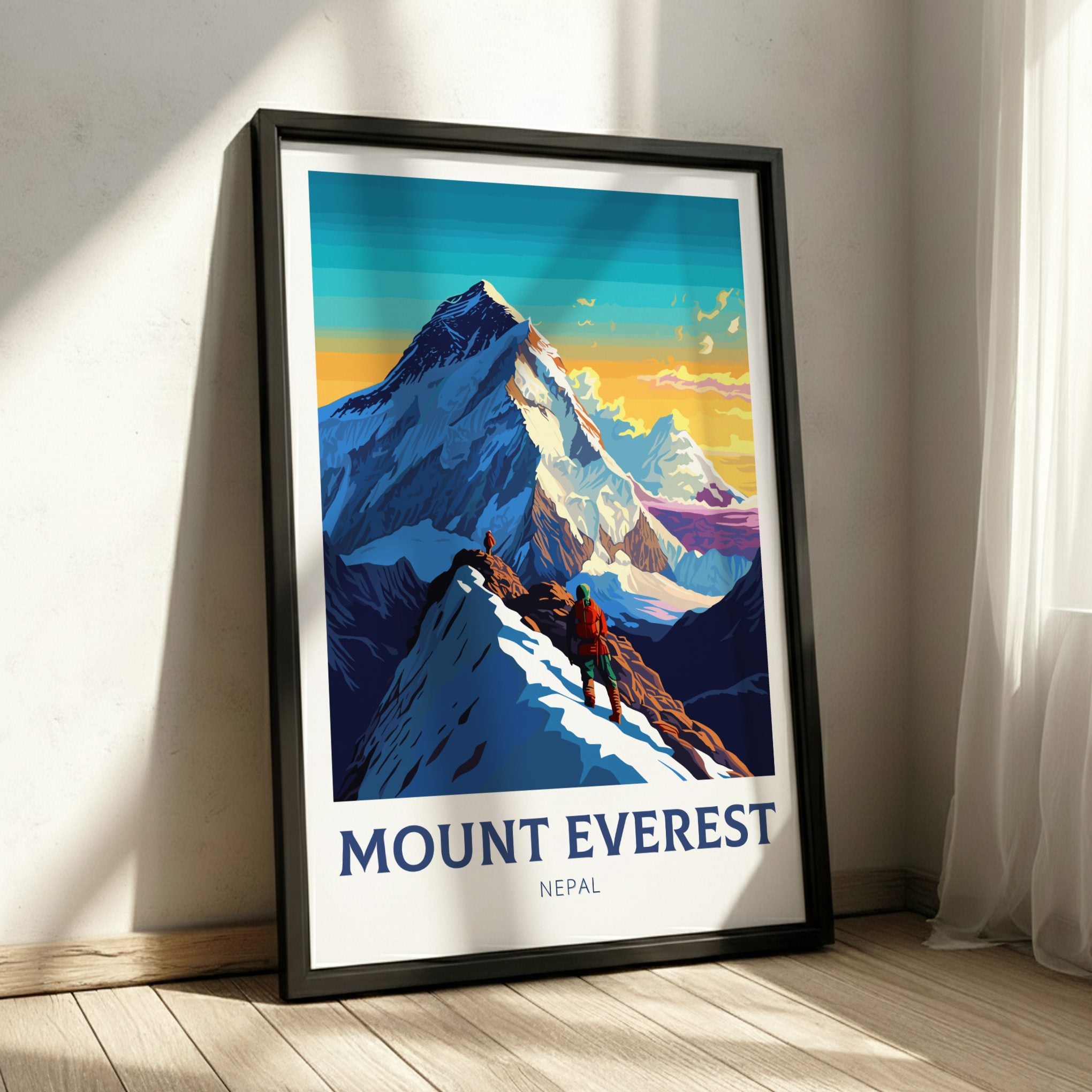 Asian MOUNT EVEREST PRINT - TRAVEL ARTWORK