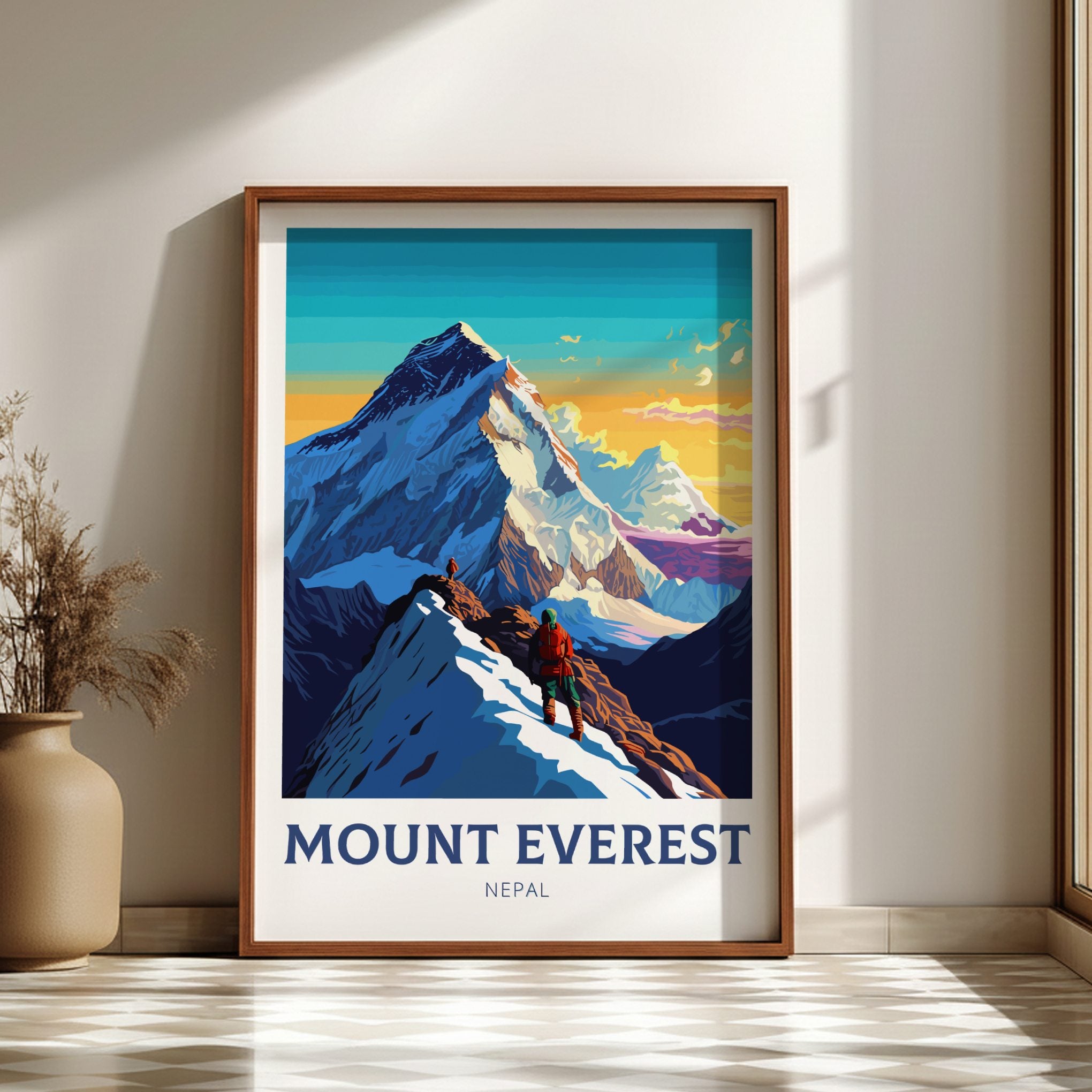 Asian MOUNT EVEREST PRINT - TRAVEL ARTWORK