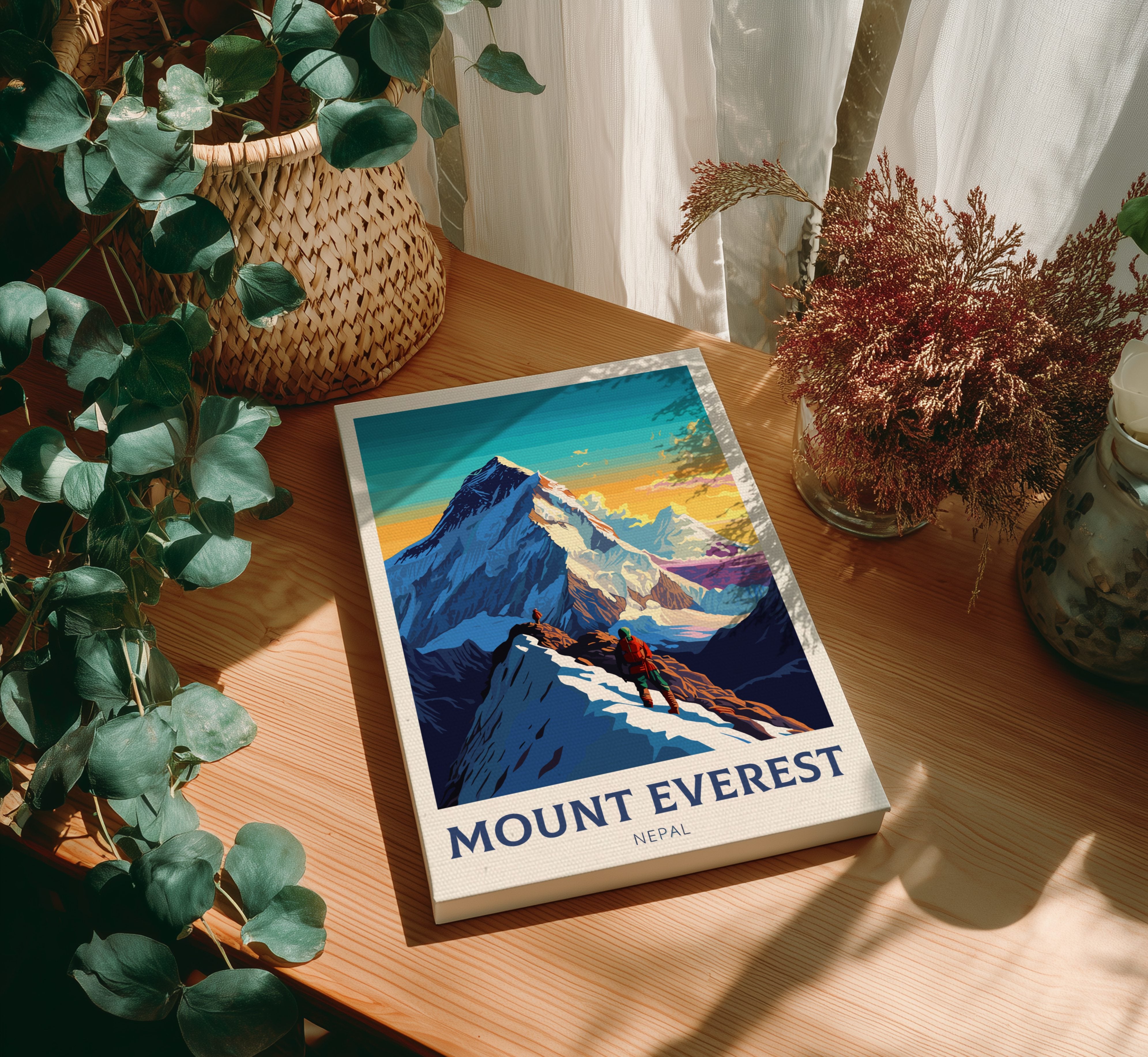 Asian MOUNT EVEREST PRINT - TRAVEL ARTWORK