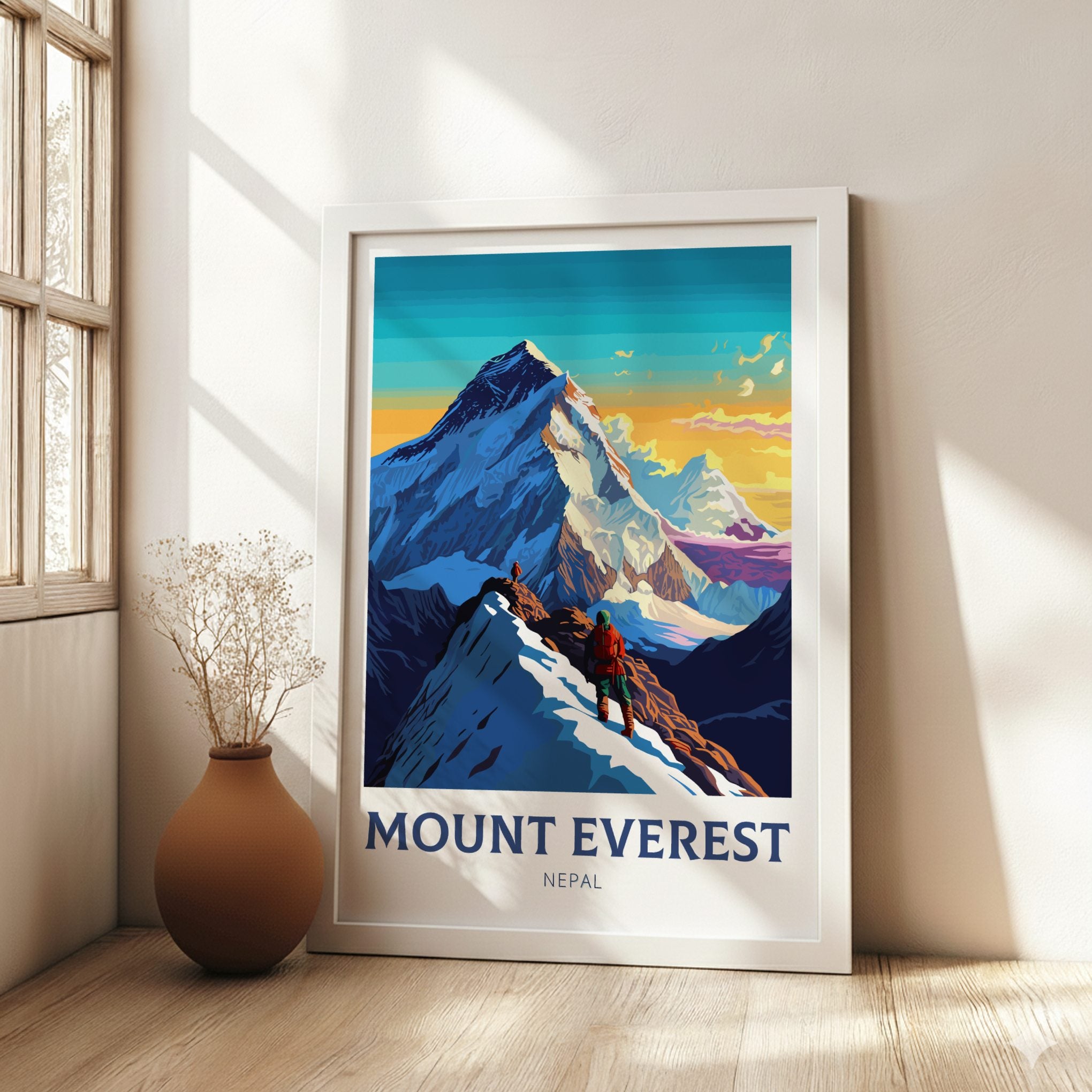 Asian MOUNT EVEREST PRINT - TRAVEL ARTWORK