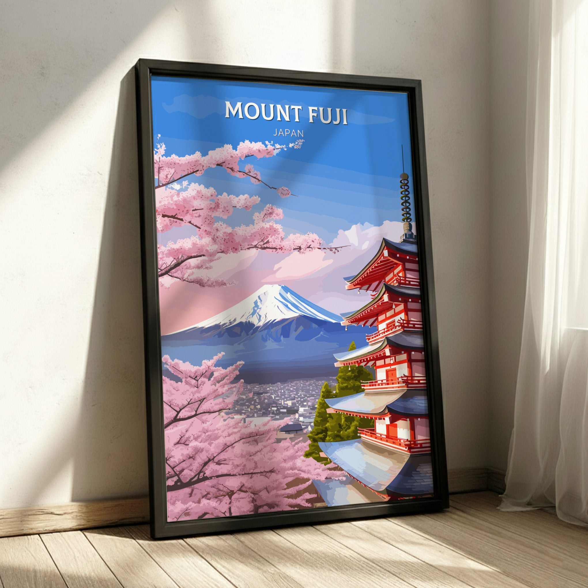 Asian MOUNT FUJI PRINT - RETRO POSTER