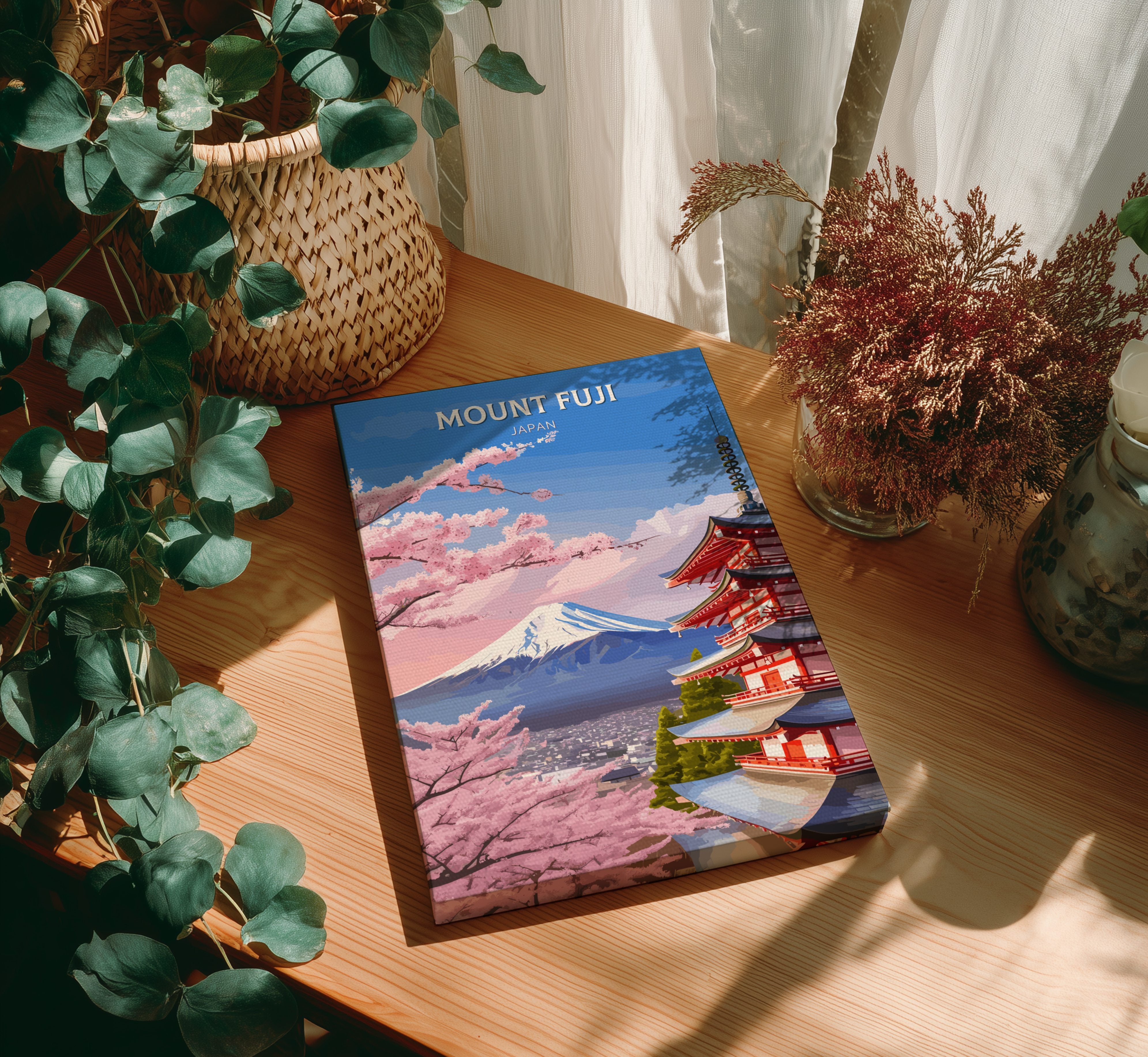 Asian MOUNT FUJI PRINT - RETRO POSTER