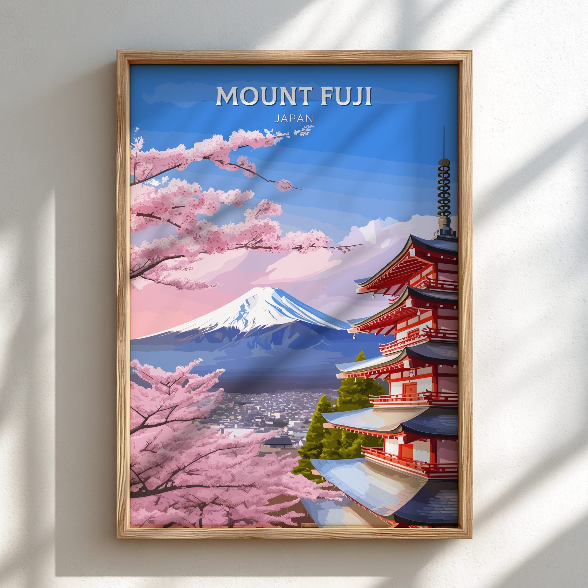Asian MOUNT FUJI PRINT - RETRO POSTER