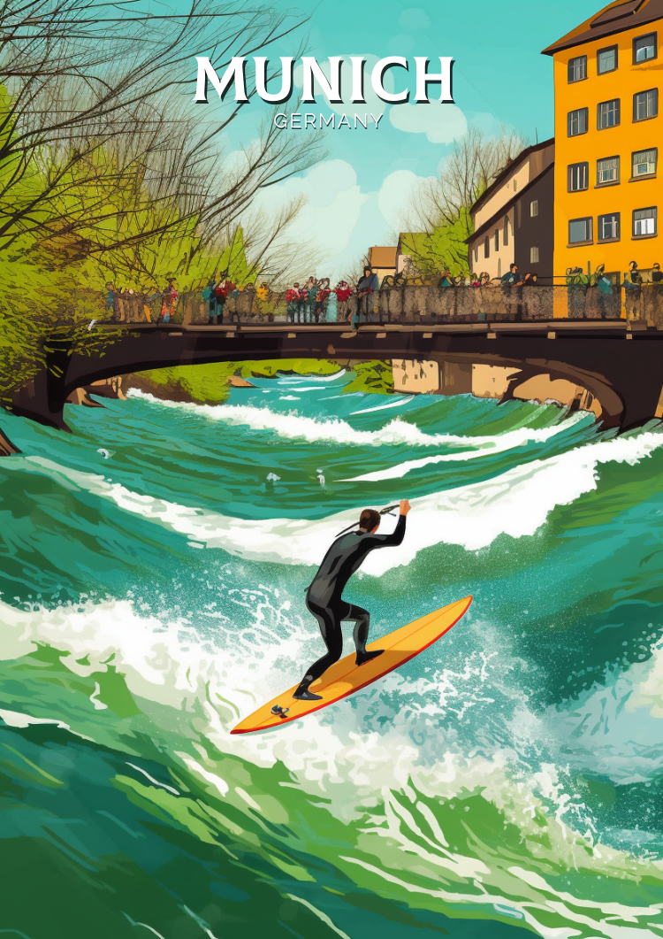 Europe MUNICH TRAVEL WALL DECOR - GERMANY POSTER