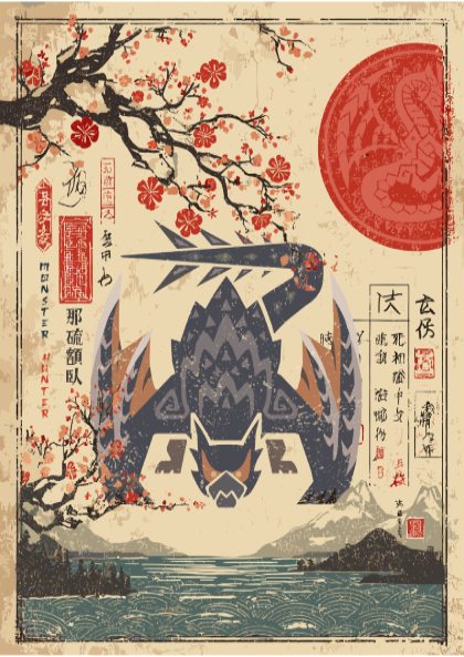 Nargacuga Poster - Monster Hunter Wilds 2026 Edition