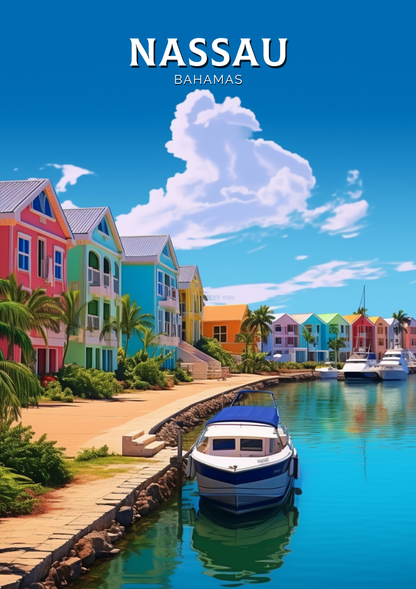 Nassau Travel Print - Bahamas Artwork