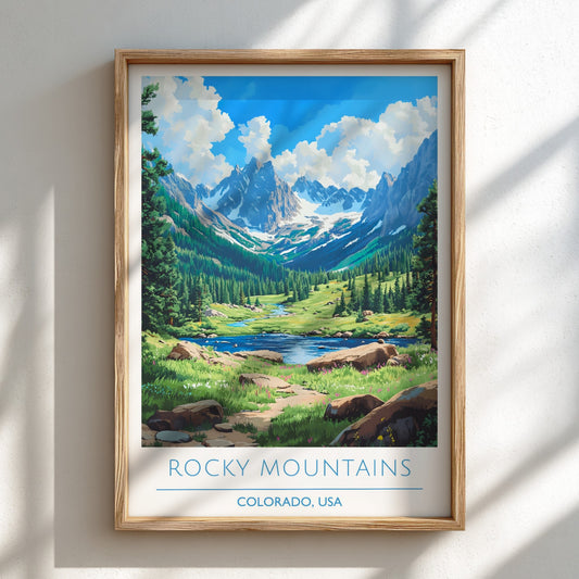 Rocky Mountains, Colorado: The Range – Modern Travel Art