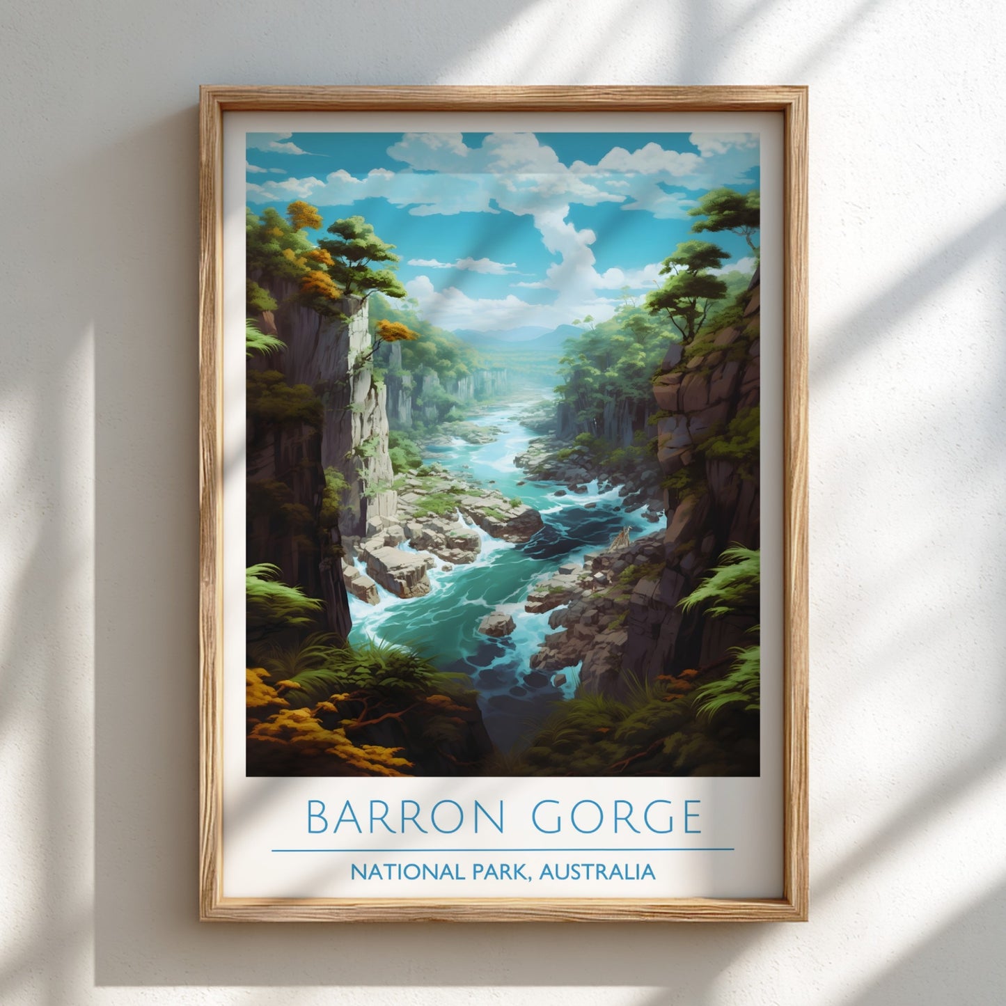 Affiche de Blowing Rock, Caroline du Nord – Illustration de voyage vintage