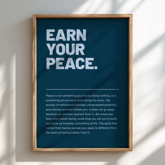 Motivational quotes poster featuring calming colors and typography, perfect for home decor.