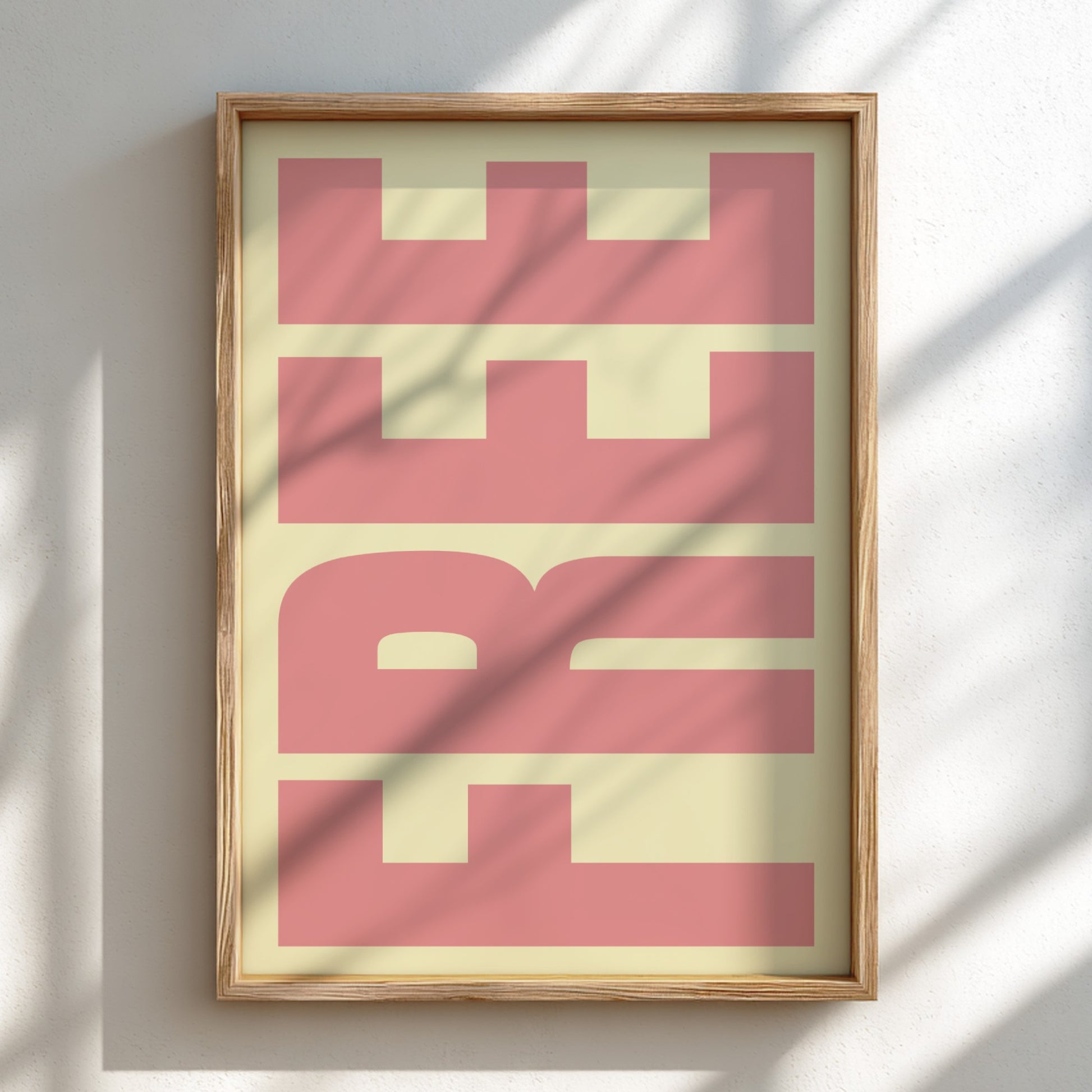 poster featuring the word 'Free' in bold typography, ideal for home decor.