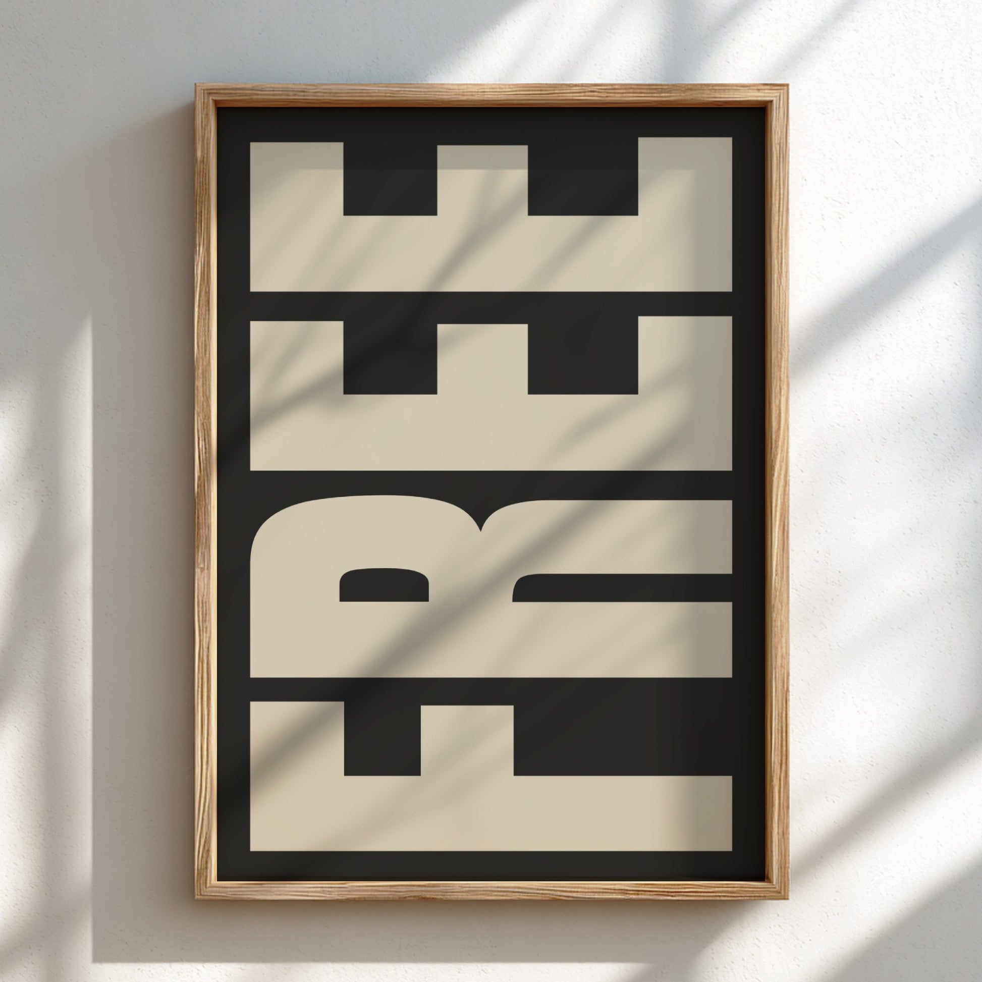 poster featuring the word 'Free' in bold typography, ideal for home decor.