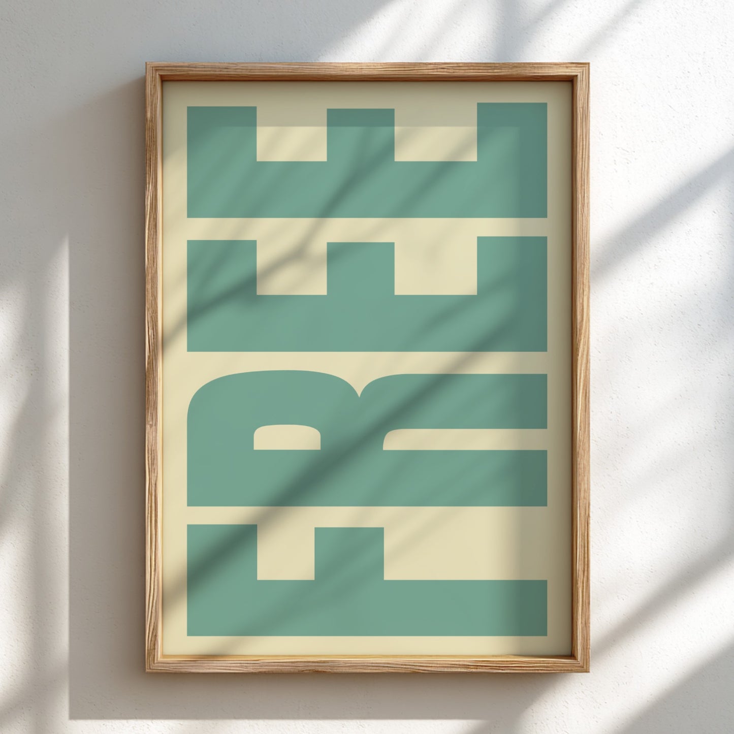 poster featuring the word 'Free' in bold typography, ideal for home decor.