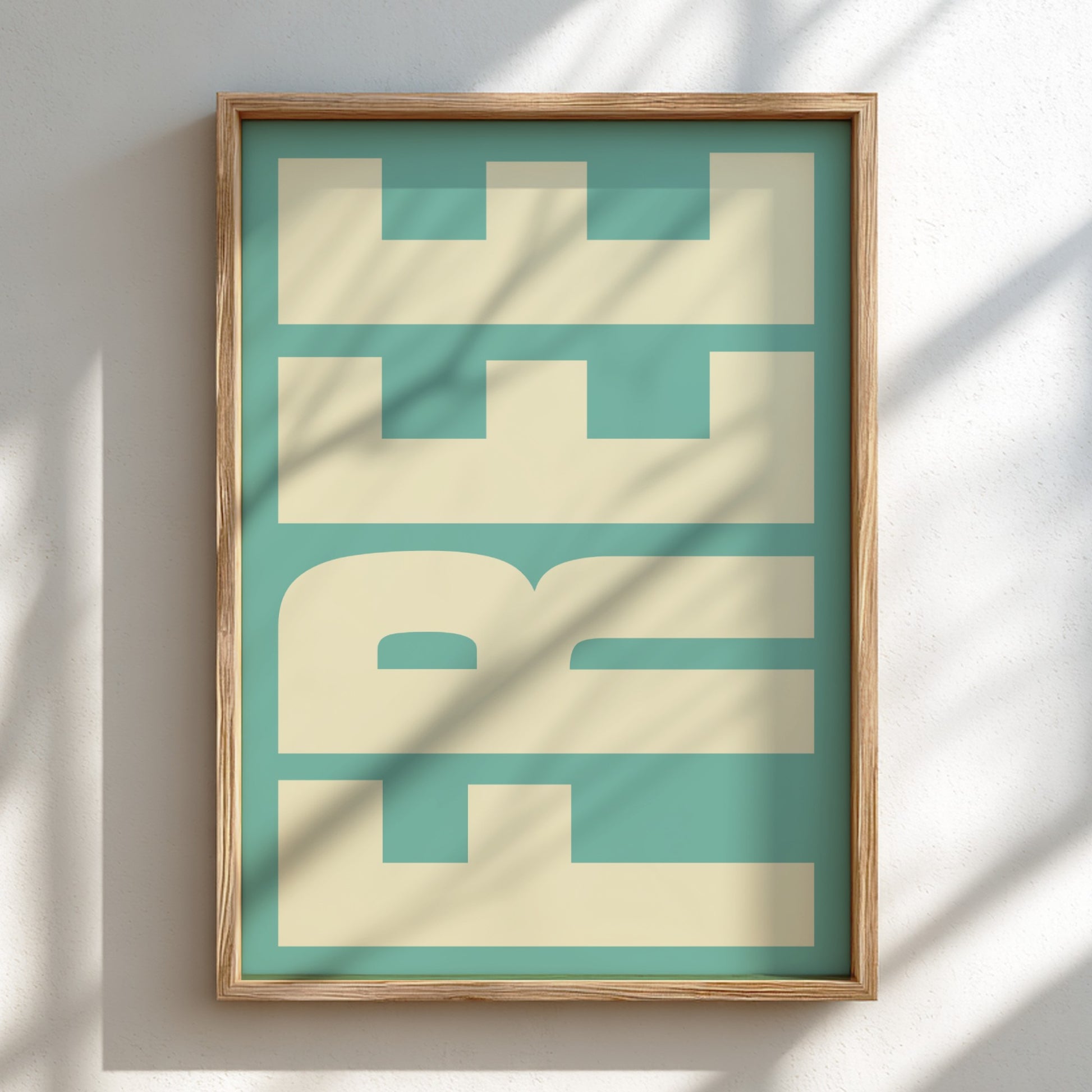 poster featuring the word 'Free' in bold typography, ideal for home decor.