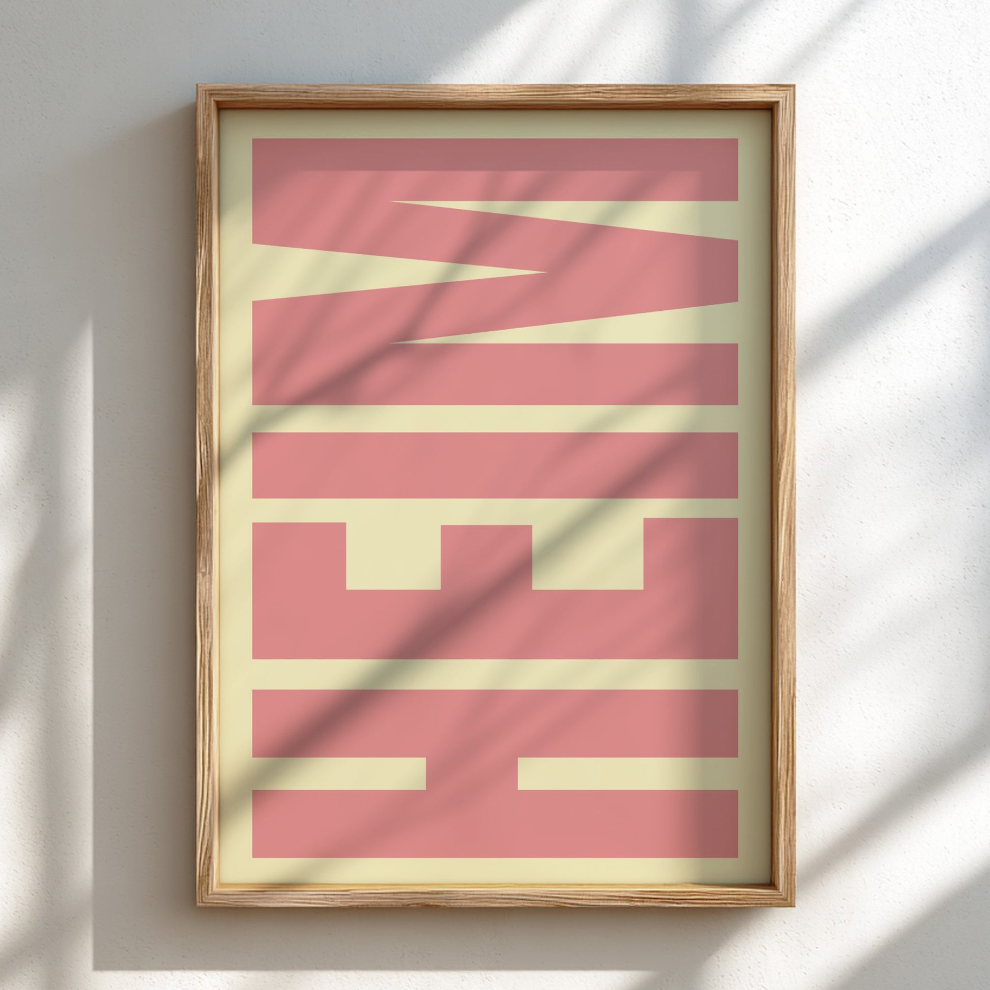 HEIM poster featuring bold typography, minimalist design for modern decor