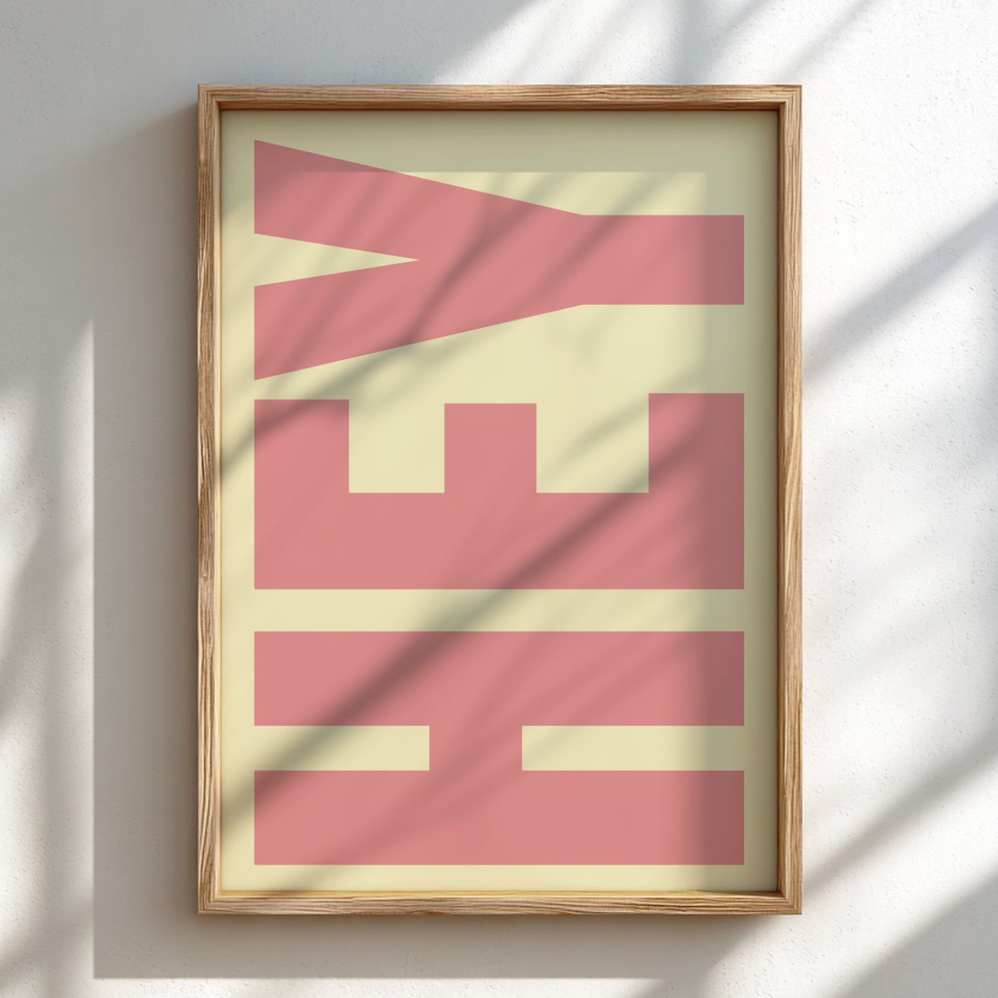 HEY poster featuring bold typography, minimalist design for modern decor