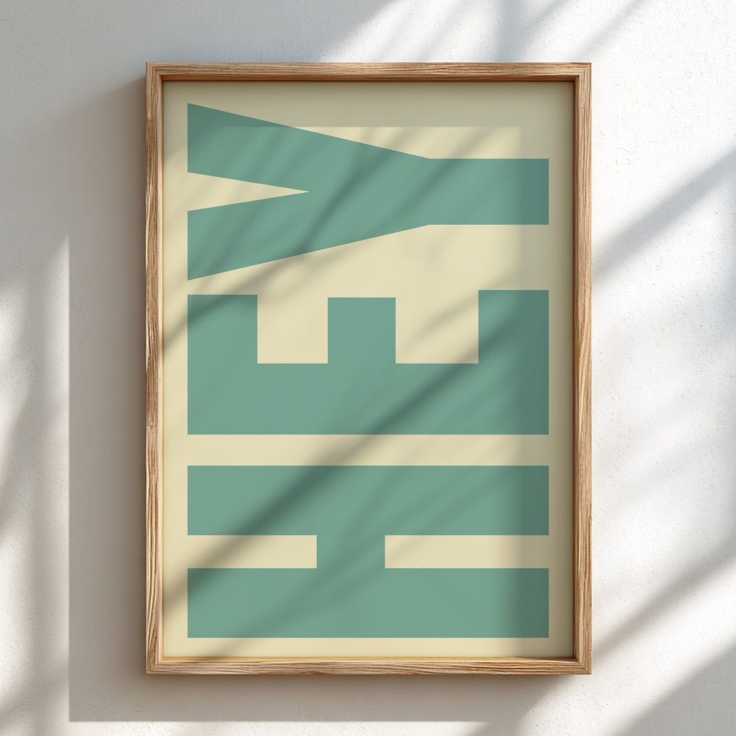 HEY poster featuring bold typography, minimalist design for modern decor