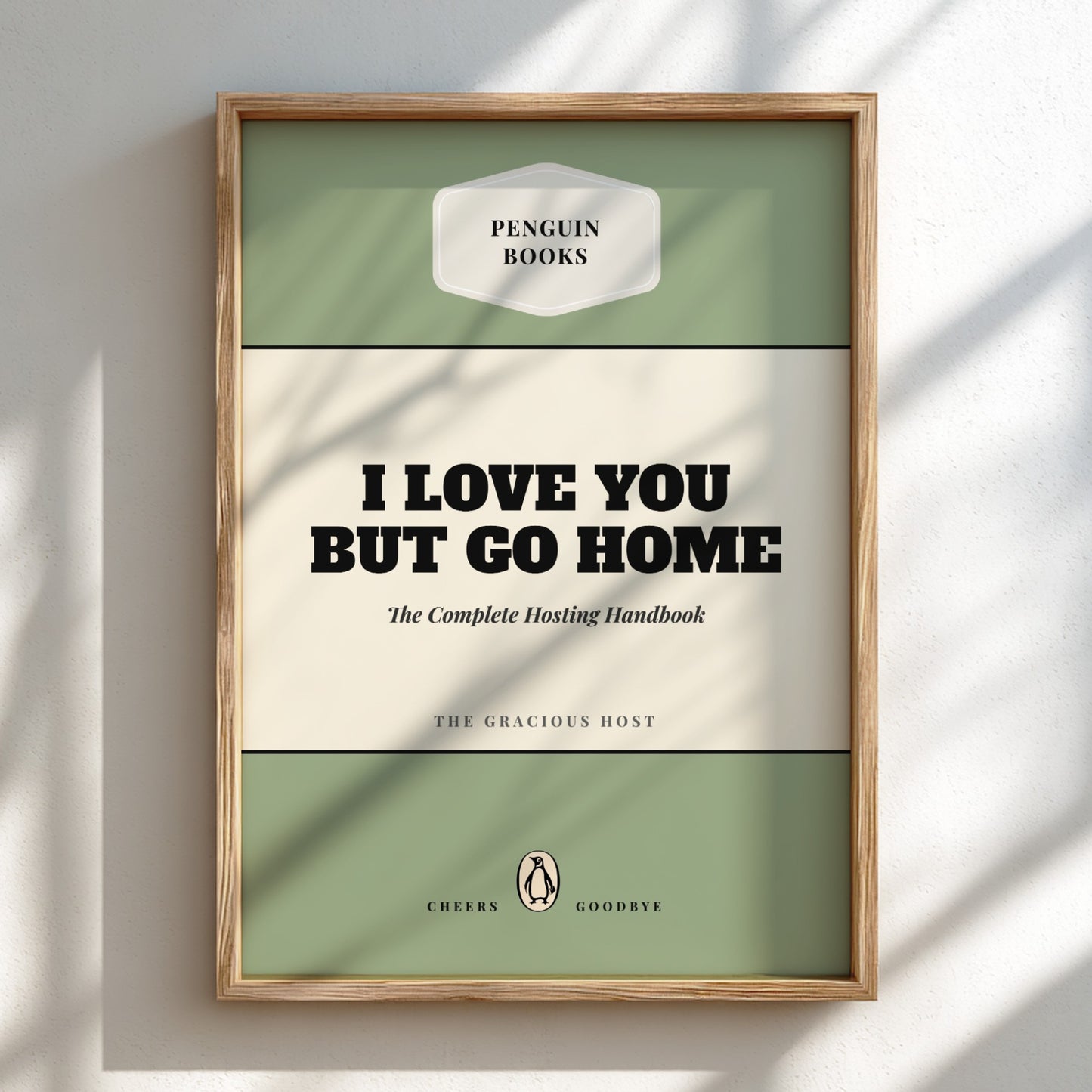 Framed book cover with 'Penguin Books' logo and text on a light background