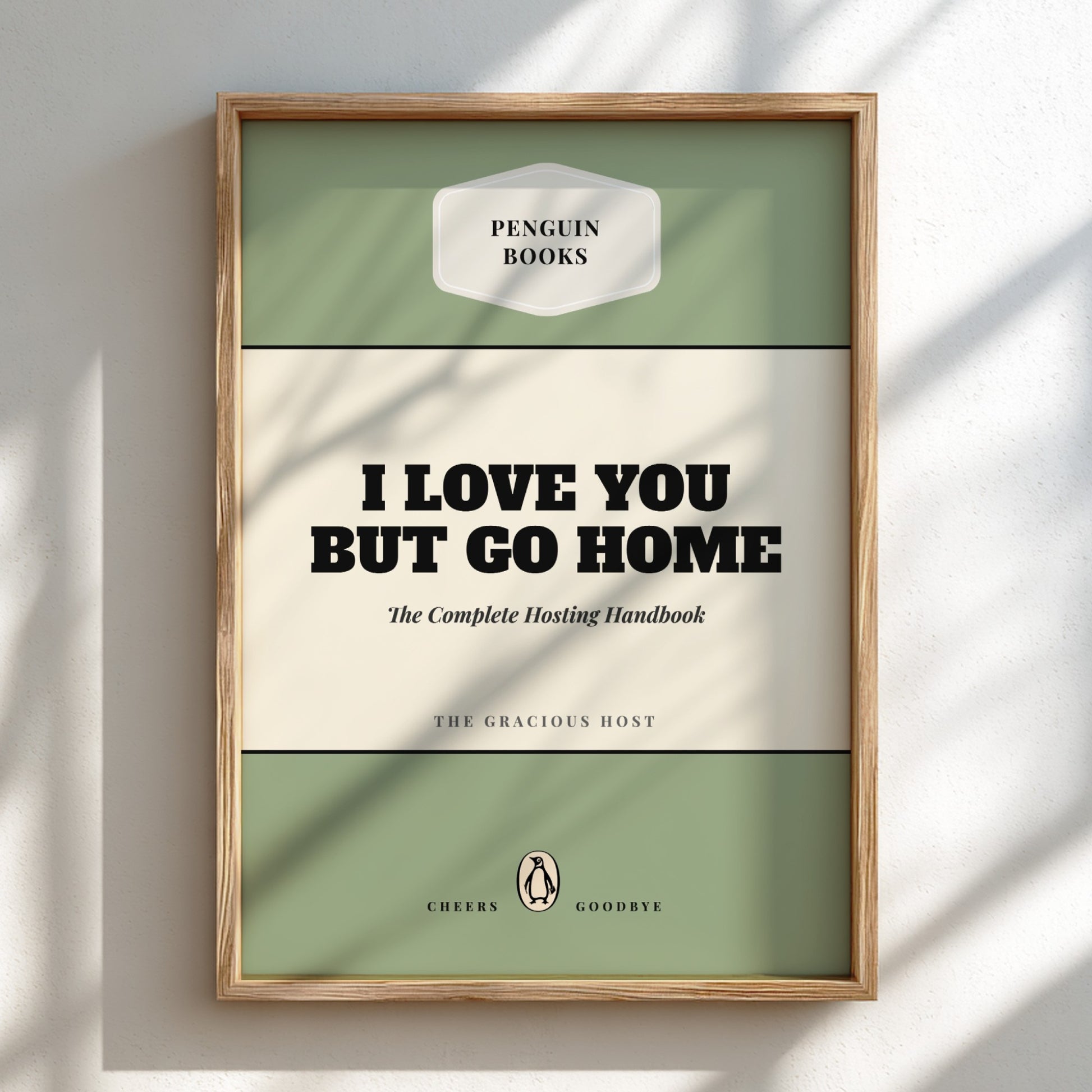 Framed book cover with 'Penguin Books' logo and text on a light background