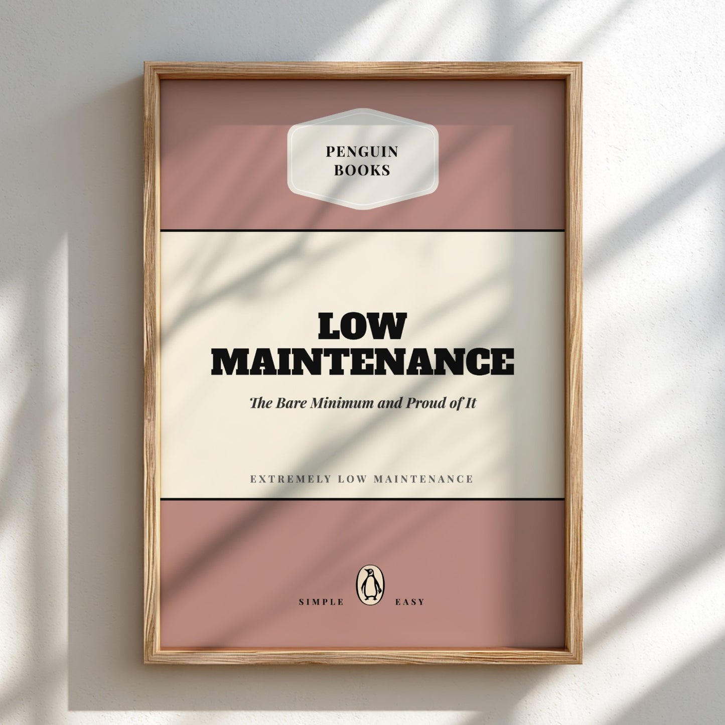 Funny quote poster featuring whimsical illustrations from the Penguins book in vibrant colors and playful