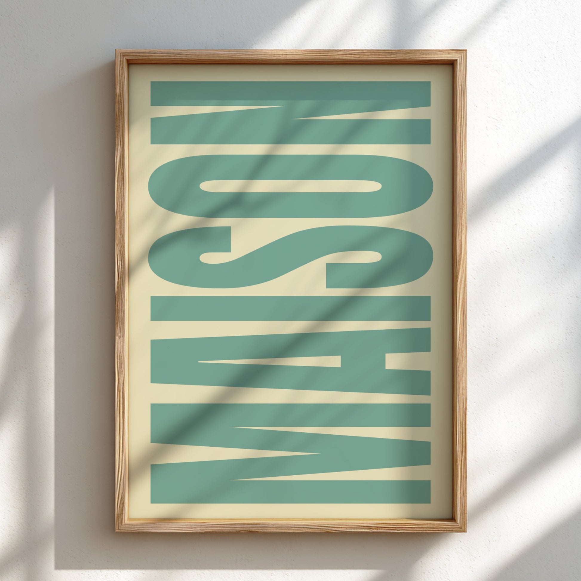 Maison poster featuring a bold typography, modern wall art for home decor.