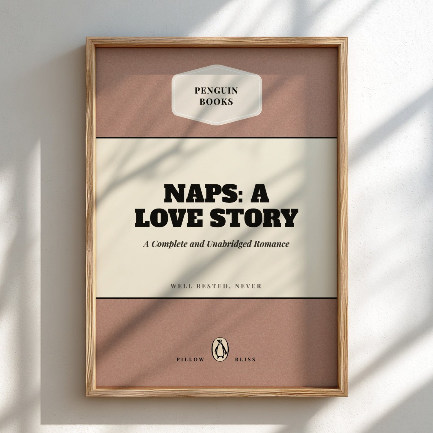 Framed book cover of 'Naps: A Love Story' by Penguin Books on a light background