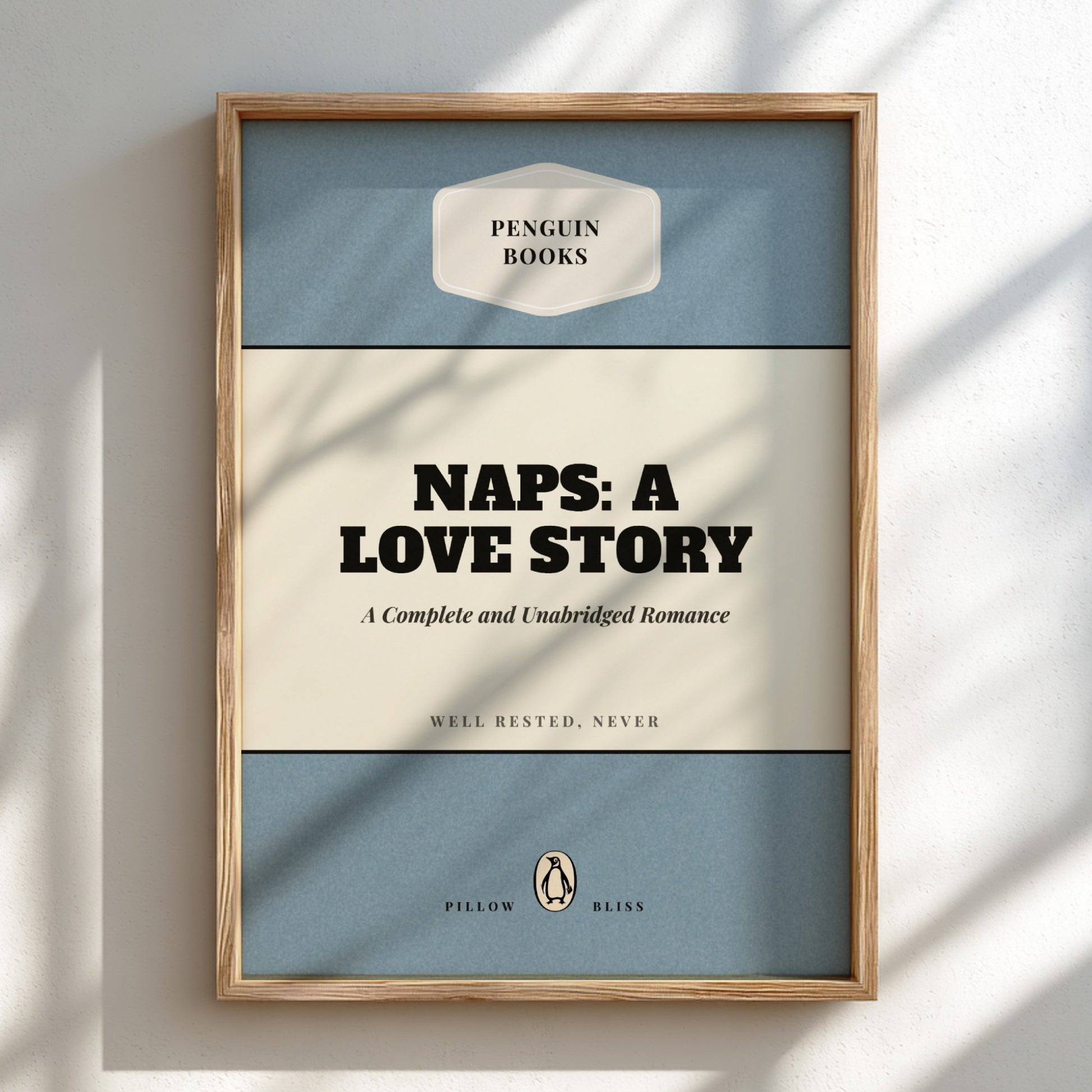 Framed book cover of 'Naps: A Love Story' by Penguin Books on a light background
