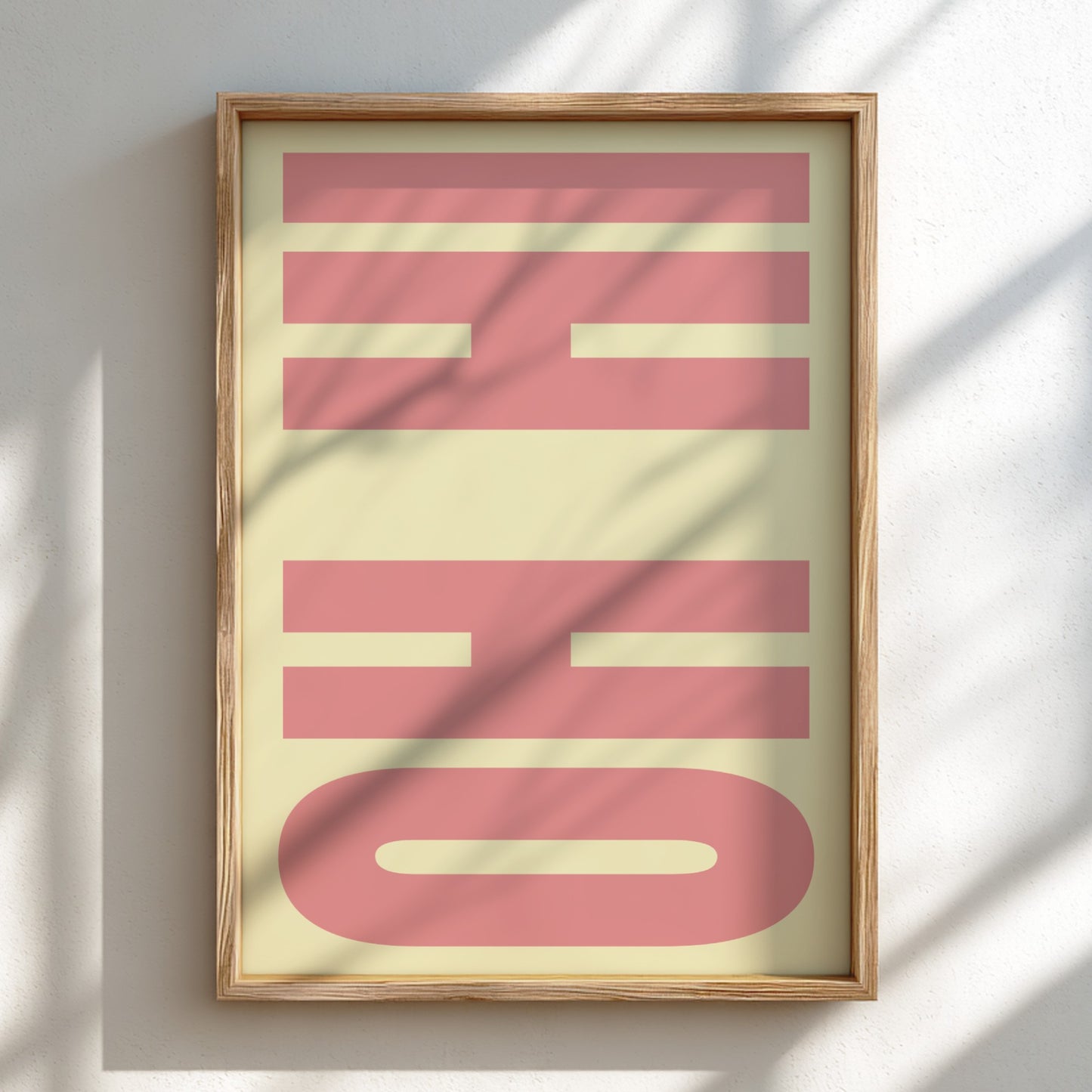 Oh Hi poster featuring bold typography, modern wall art for home decor