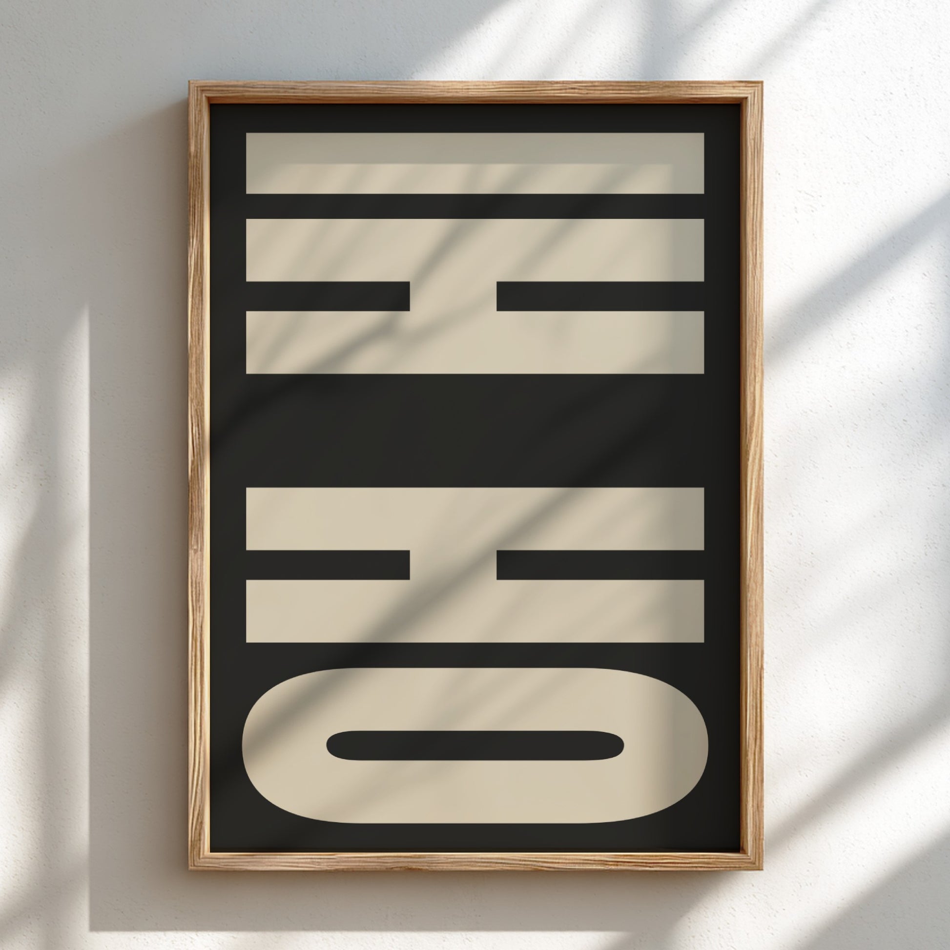 Oh Hi poster featuring bold typography, modern wall art for home decor