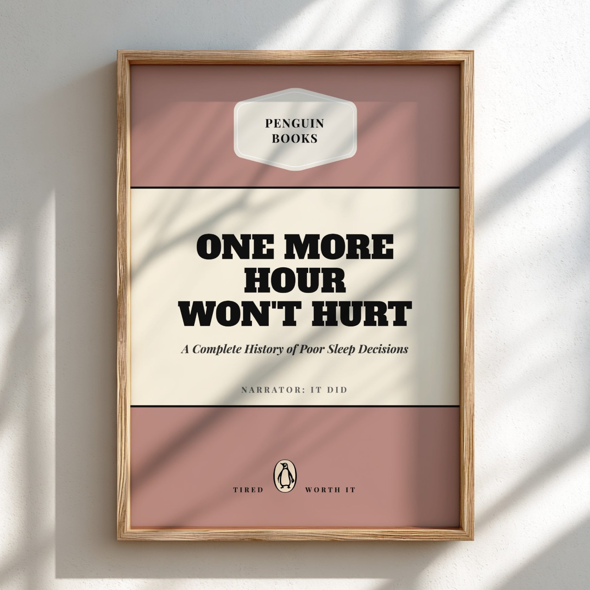 Framed book cover with 'Penguin Books' logo and text on a light background