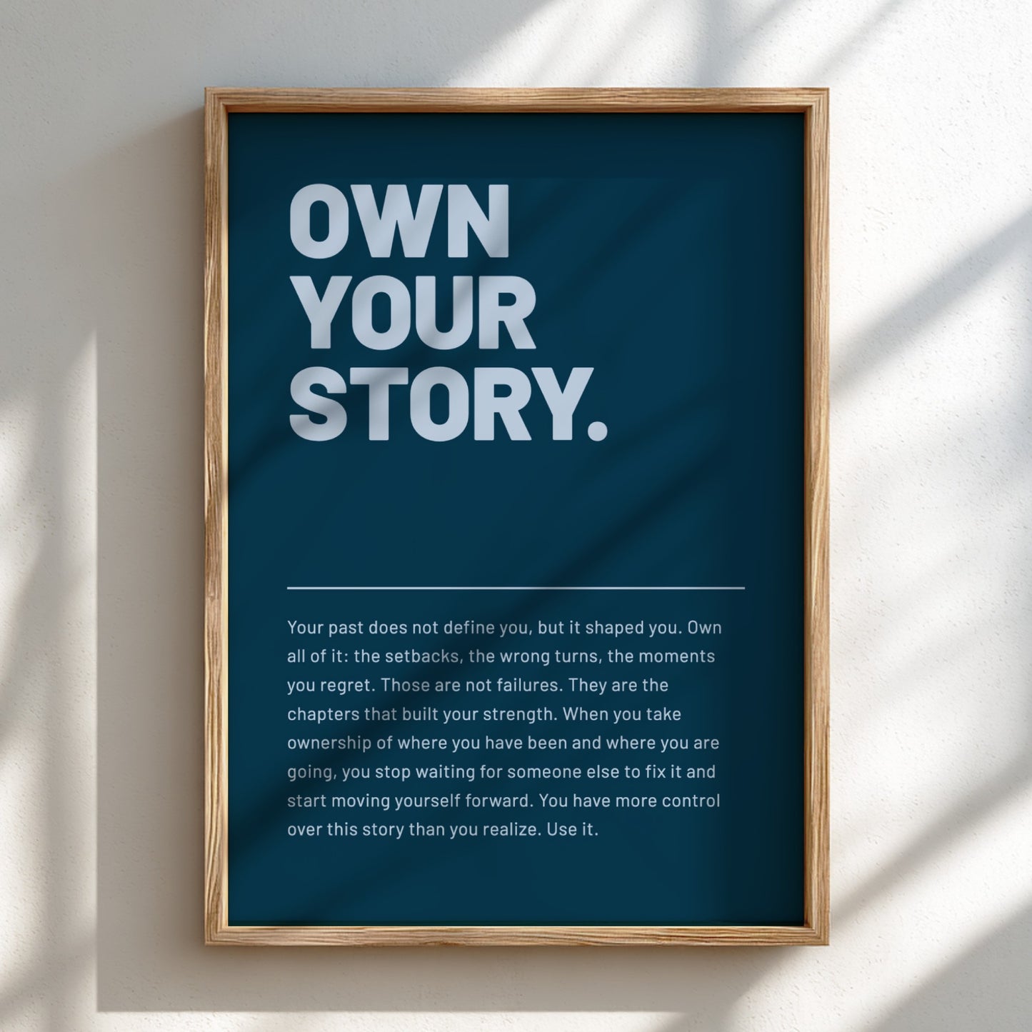 Motivational poster featuring bold typography and minimalist design 